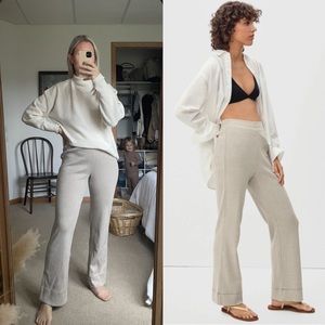 Everlane Cream Wide-Leg Pants